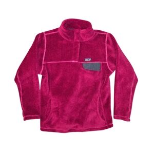 Patagonia Re-Tool Snap-T Fleece Pullover Magenta Youth Large 12